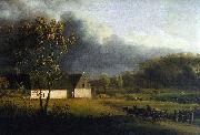 Jens Juel A Storm Brewing Behind a Farmhouse in Zealand Spain oil painting artist